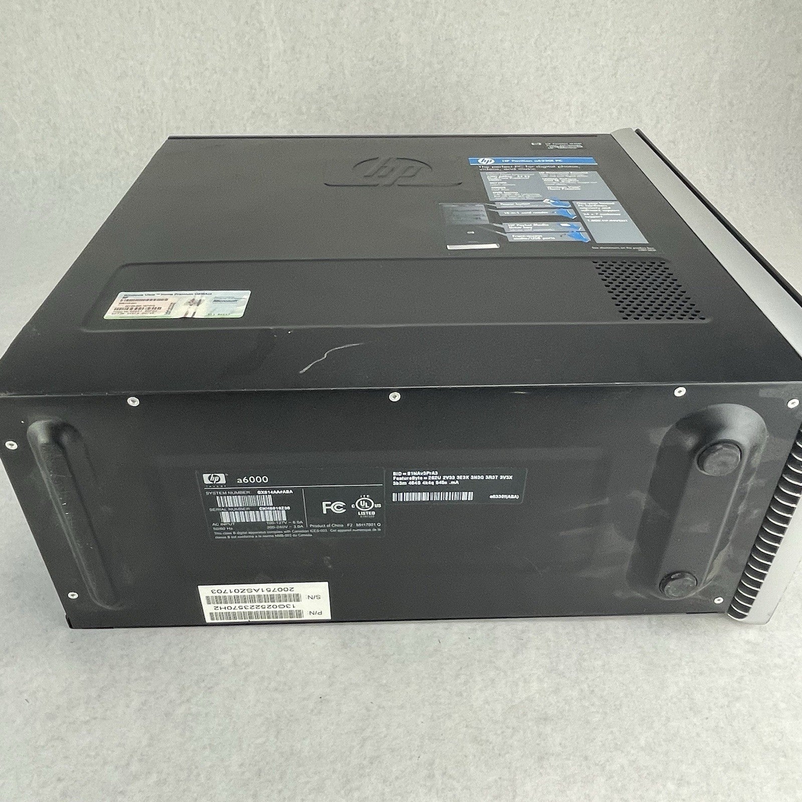 HP Pavilion a6330f MT AMD Athlon 64 8L 5600+ 2.80 GHz 3 GB DVD-RW No HDD No OS