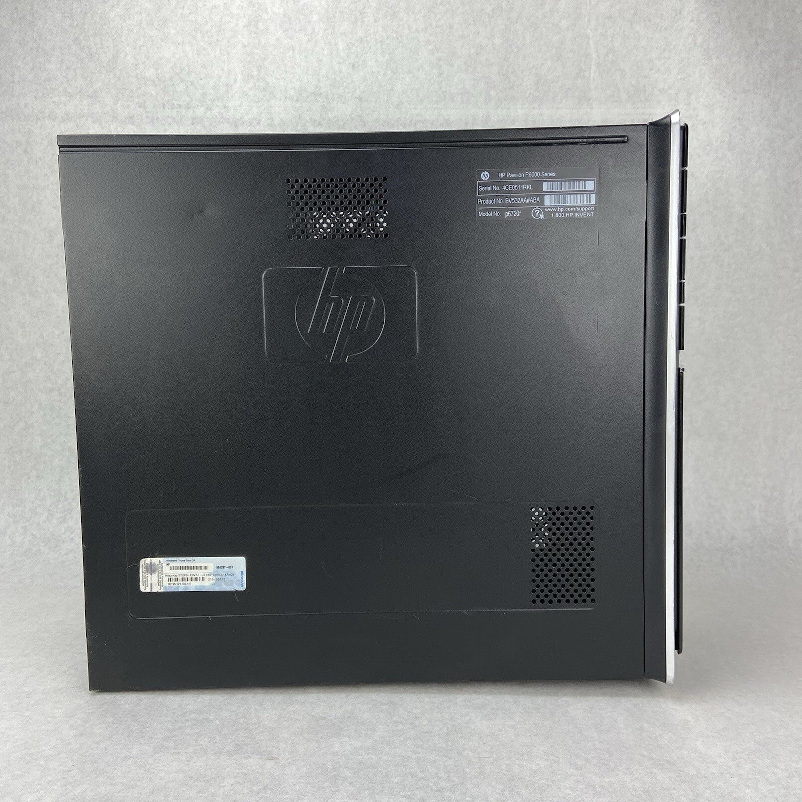 HP P6720F MT AMD Phenom 2 x4 840t 2.9GHz 6GB RAM No HDD No OS ASUS EAH64504