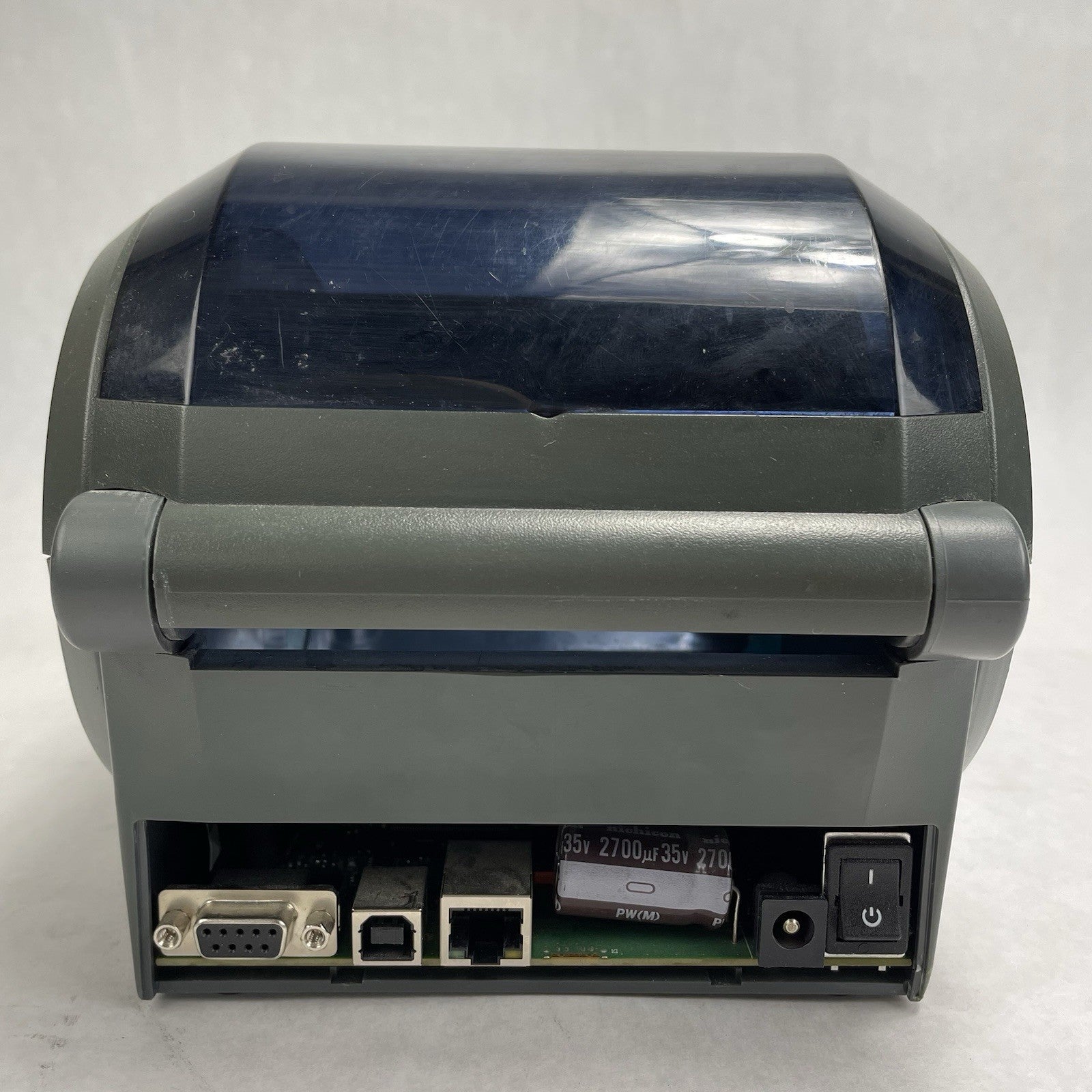 Zebra GX420t USB Thermal Transfer Label Printer Tested Missing Back Panel