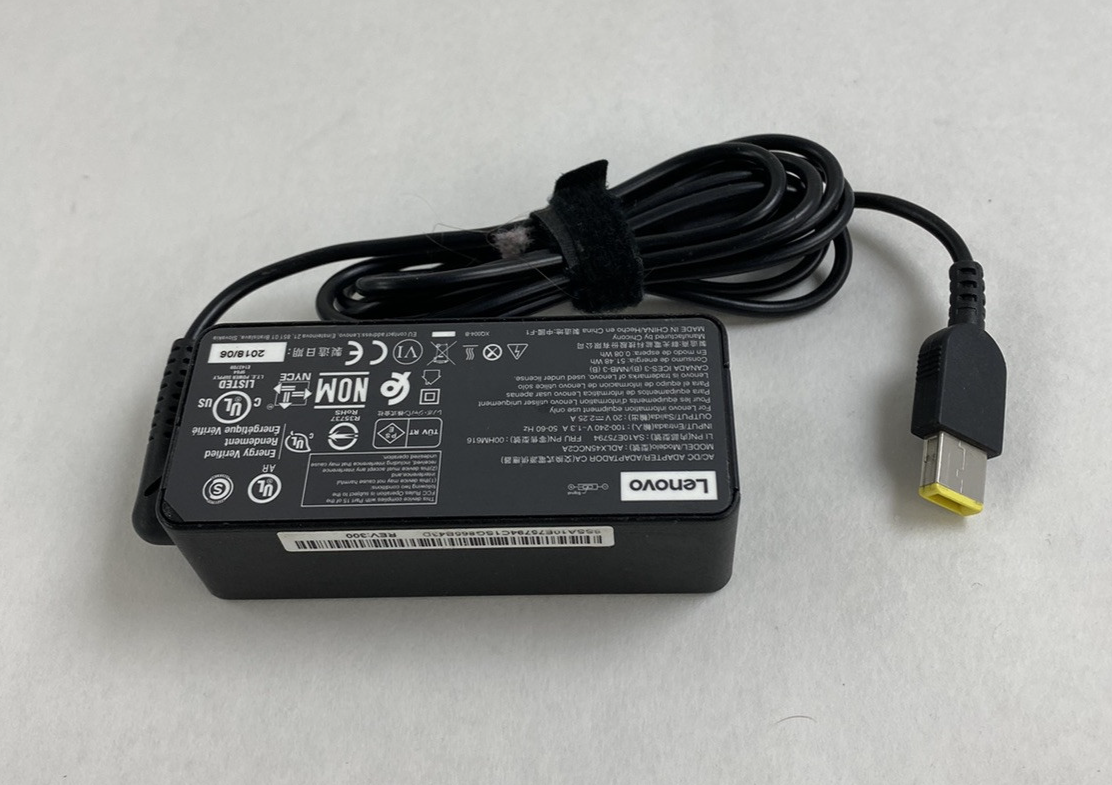 Lot of 3 Lenovo ADLX45NCC2A 45W 20V 2.25A Square Tip AC Adapter