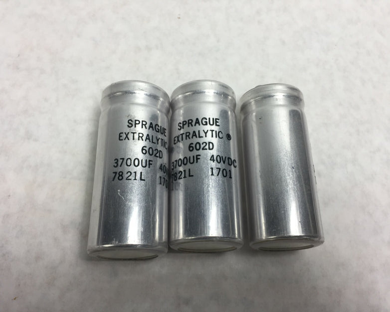 NOS  Sprague Extralytic Capacitor 302D 3700UF 40VDC  Lot of 3