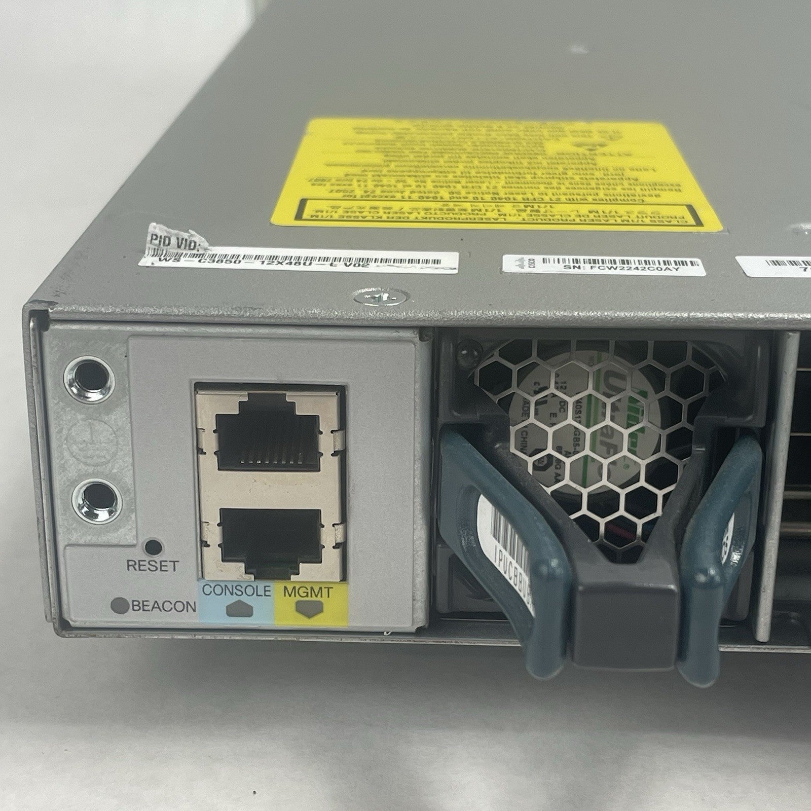 Cisco WS-C3850-48P-S 48 V02 Port Switch 2x 1100W PSU Tested & Reset9