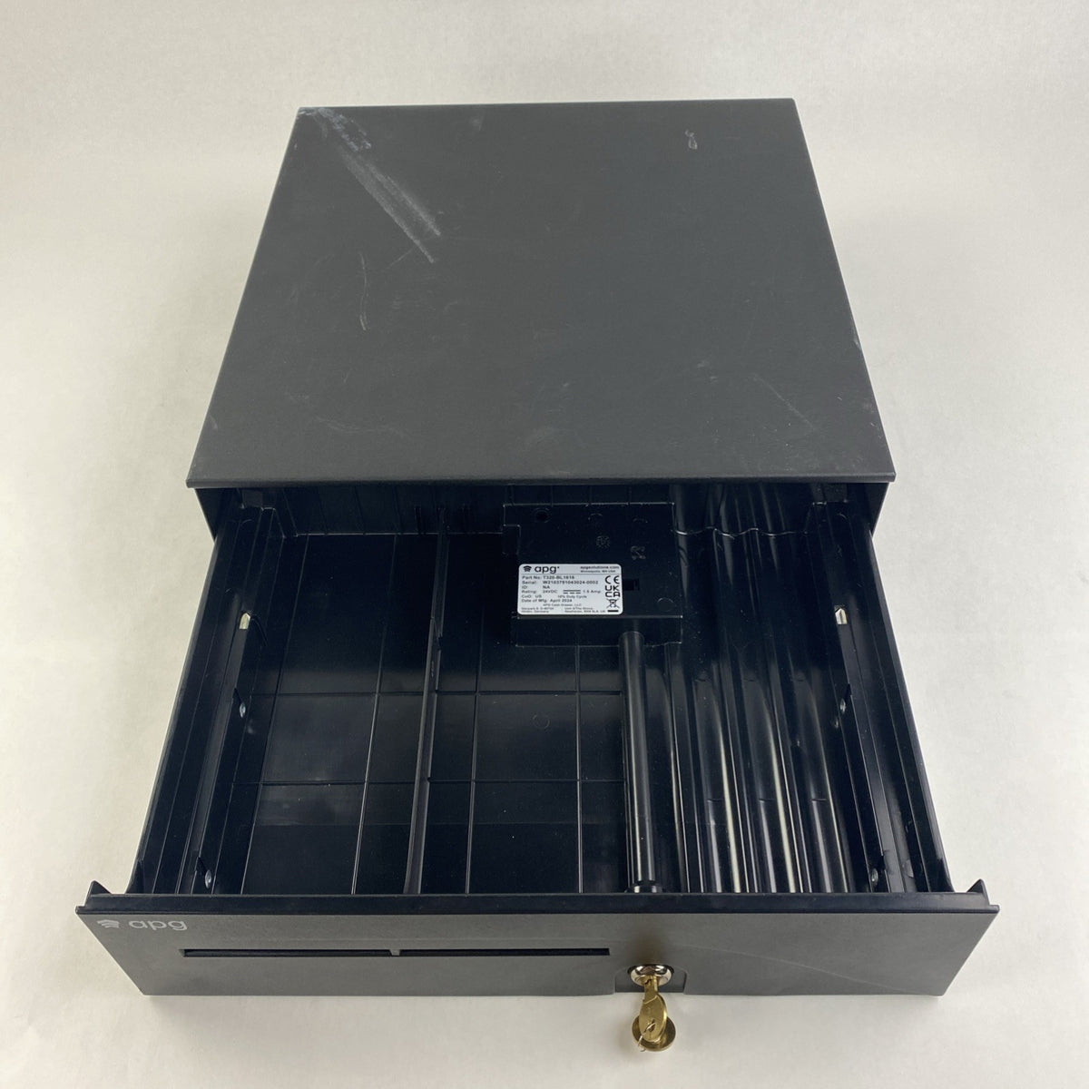 APG Cash Drawer w/ Key No Money Tray 6