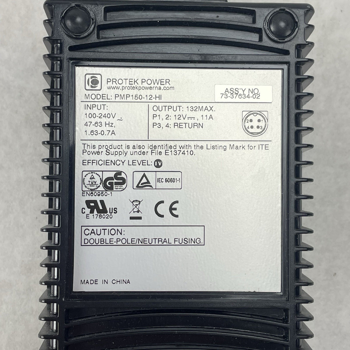Protek Power PMP150 12 HI Power Supply 12V 11A 132W Adapter 4 Pin Plug7