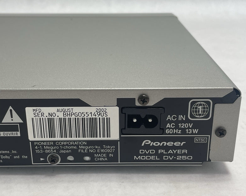 Pioneer DV-250 DVD Player  Tested