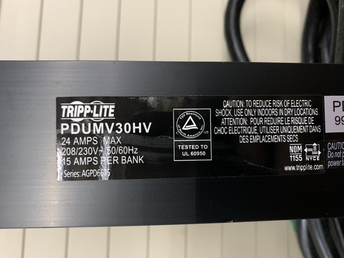 Tripp Lite PDUMV30HV 30 Outlet Black Metered Power Distribution Unit Strip6