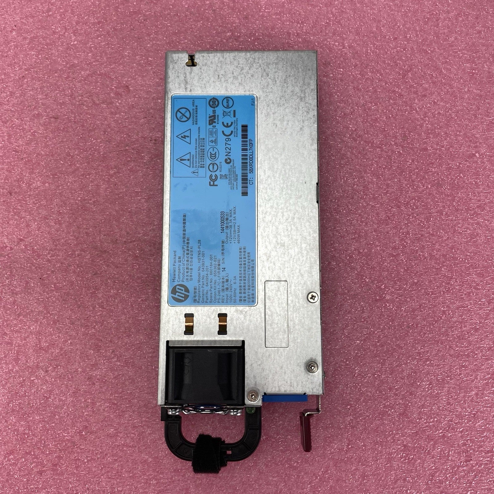 HP HSTNS-PL28 460W Max Power Supply Lot of 22