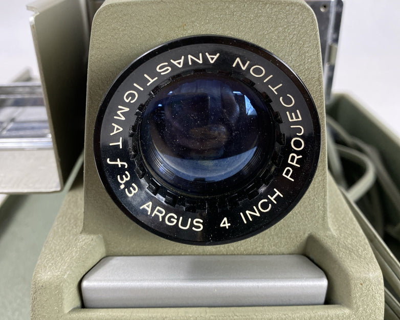 Argus 500 Model V Vintage 35mm Slide Projector Power Tested