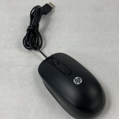 Lot of 4 HP 672652-001 USB 2 Button Optical Mouse Black Tested