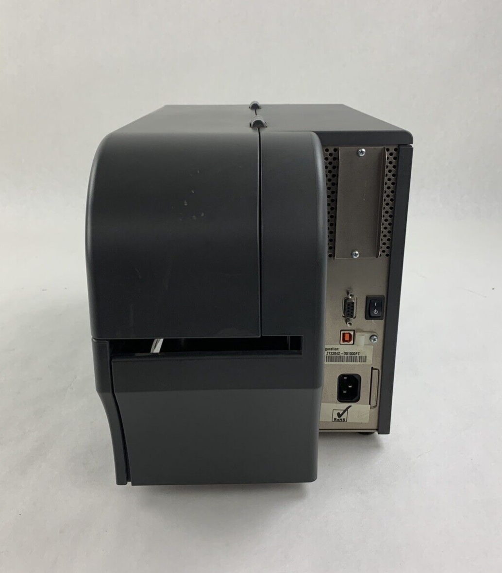 Zebra ZT220 ZT22042-D01000FZ Thermal Label Printer Tested Missing Clamp Handle