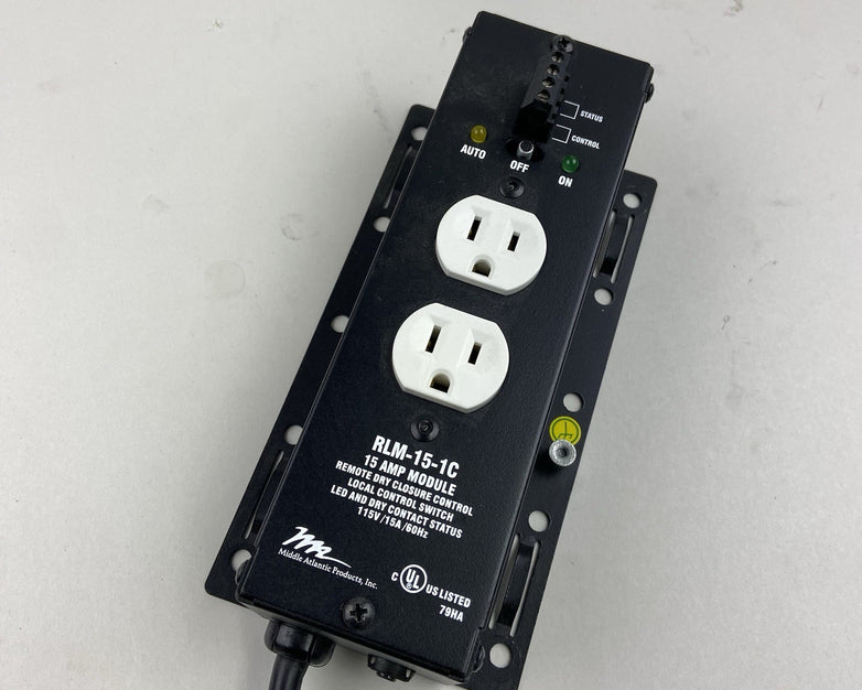 Middle Atlantic RLM-20-1C 20 Amp Power Module Remote 12V DC Control Cut Power