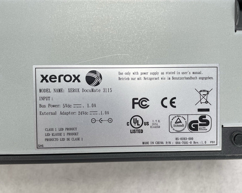 Xerox Documate 3125 Duplex Color Desktop Scanner Untested
