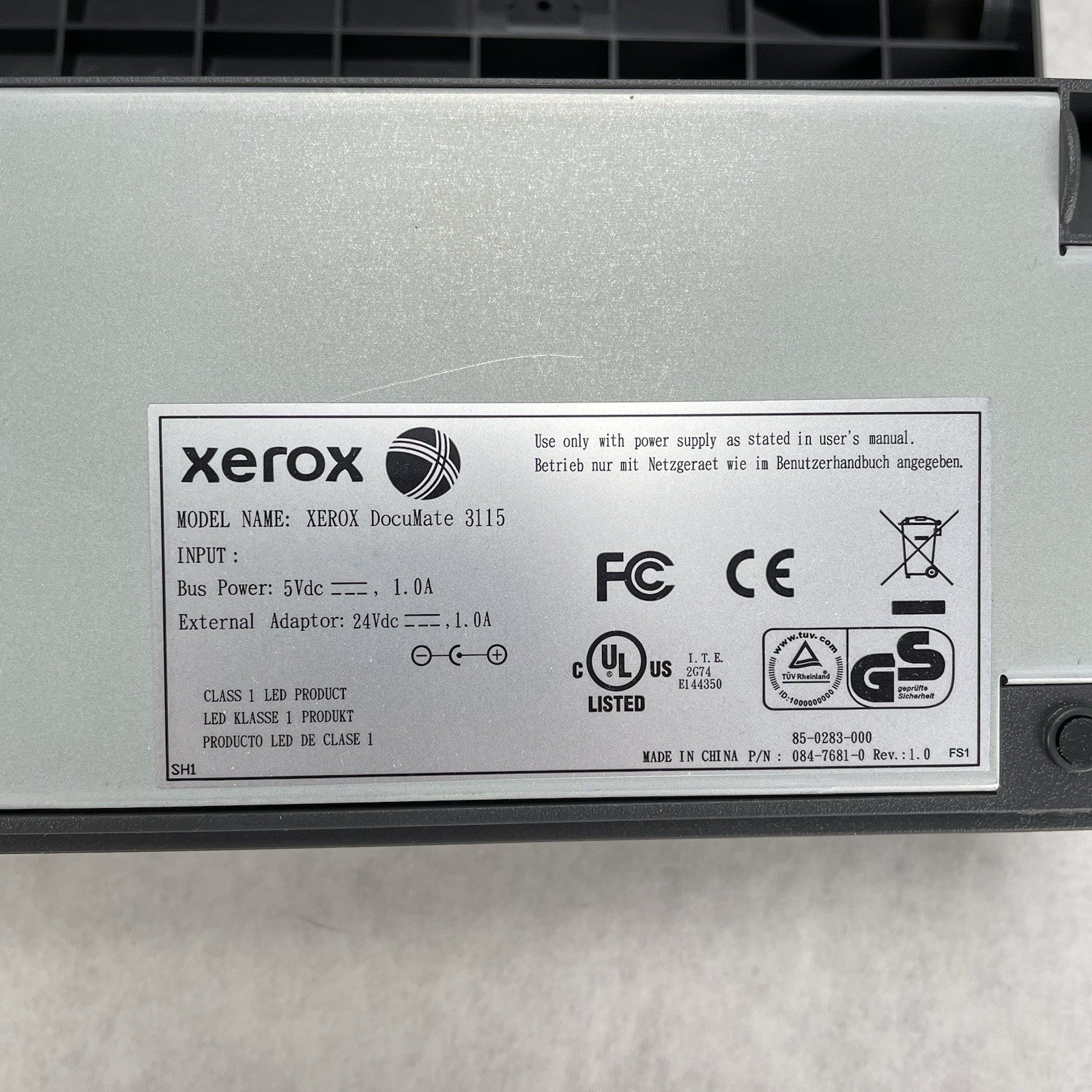 Xerox Documate 3125 Duplex Color Desktop Scanner Untested