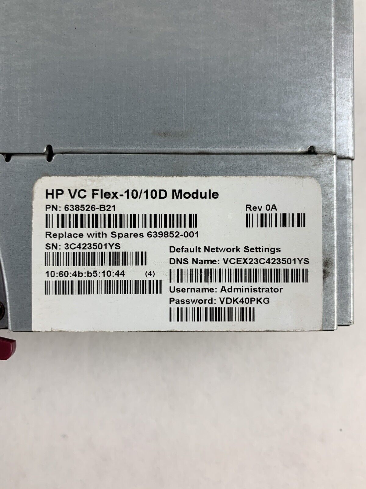 HPE Virtual Connect Flex-10/10D Module 638526-B21 Self Tested