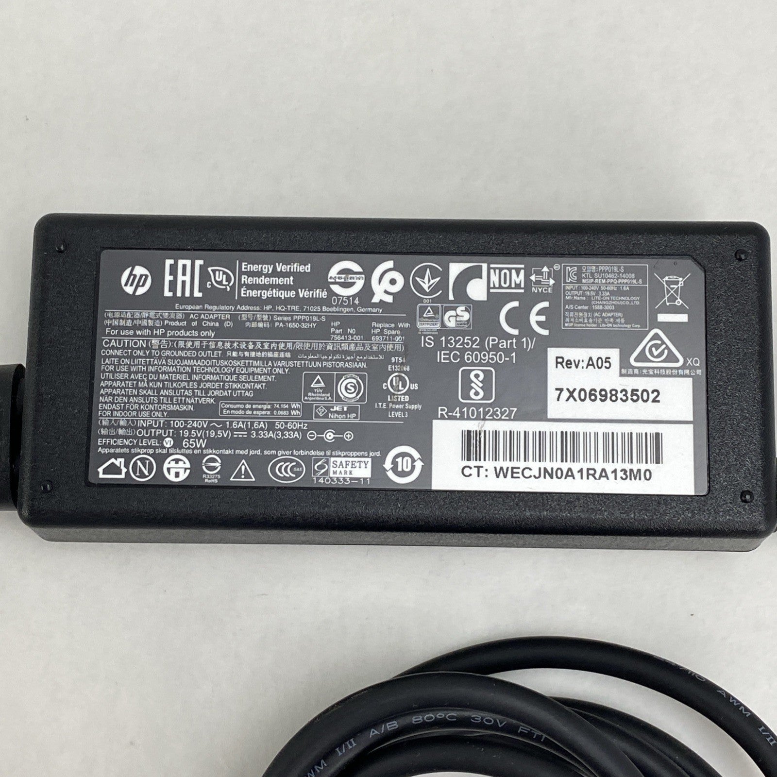 HP PPP019L-S 65W 19.5V 3.33A 7.4mm Genuine Laptop Charger Adapter (Lot of 52)
