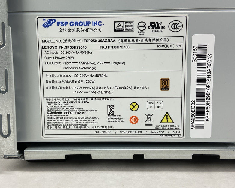Lenovo ThinkCentre M920T MT Intel Core i5-8500 3GHz 8GB RAM No HDD No OS