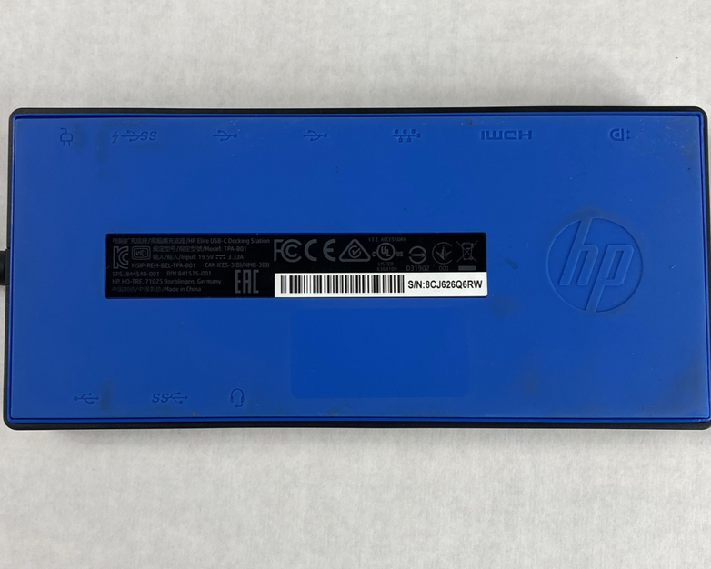 HP Elite USB-C TPA-B01 19.5V 3.33A Docking Station (Lot of 2)