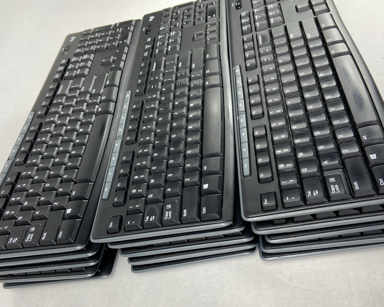 Lot of 15 Logitech K270 Wireless Keyboards  - Dongles Included -  Needs Pairing