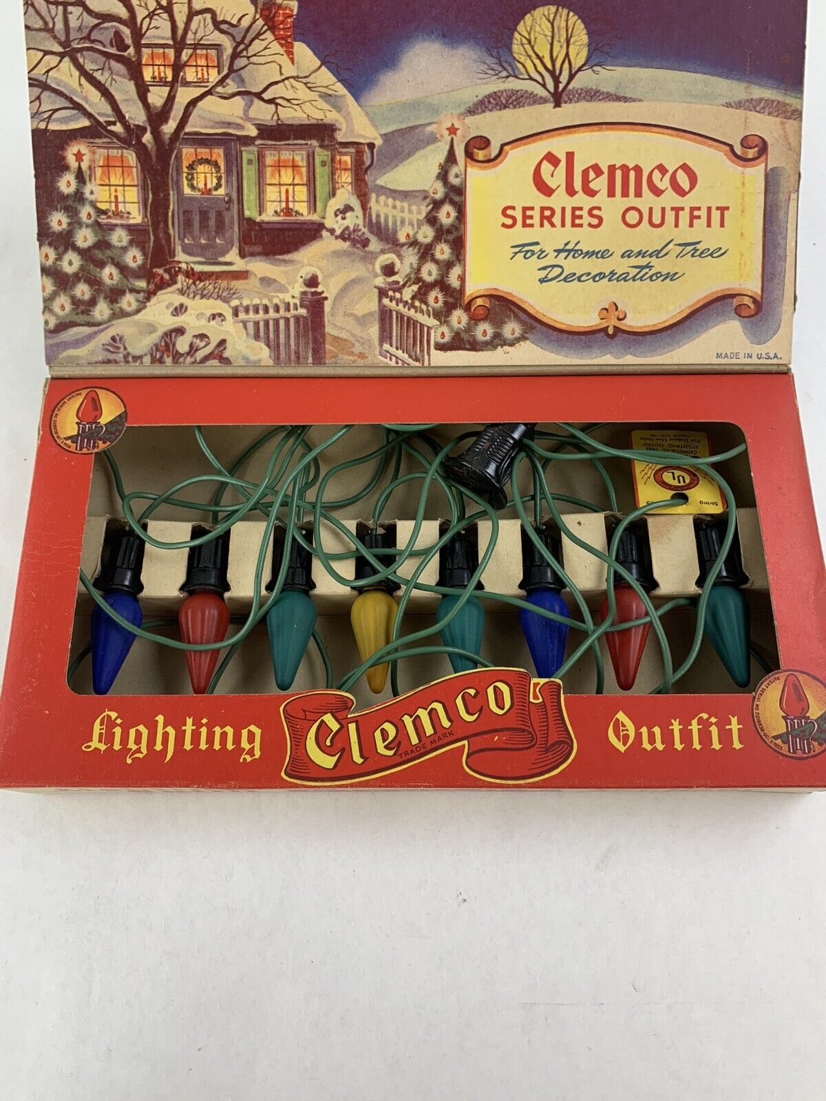 ClemCo 505 8 Bulb Lighting Outfit w/ Original Box Vintage Untested