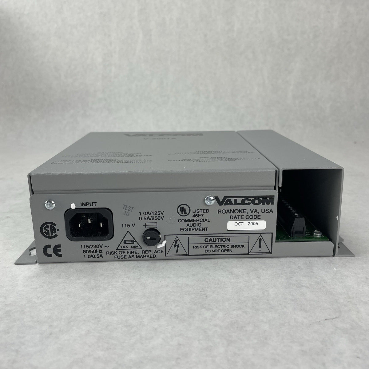 Valcom V-2001A 1-Zone Page Controller Unit7