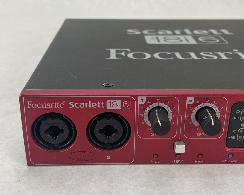 Focusrite Scarlett 18i6 USB Audio Interface Gain For Parts or Repair