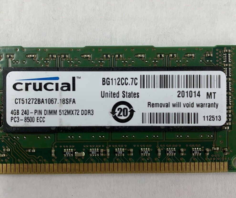 16GB Kit 4GBx4 2RX8 PC3-8500E RAM