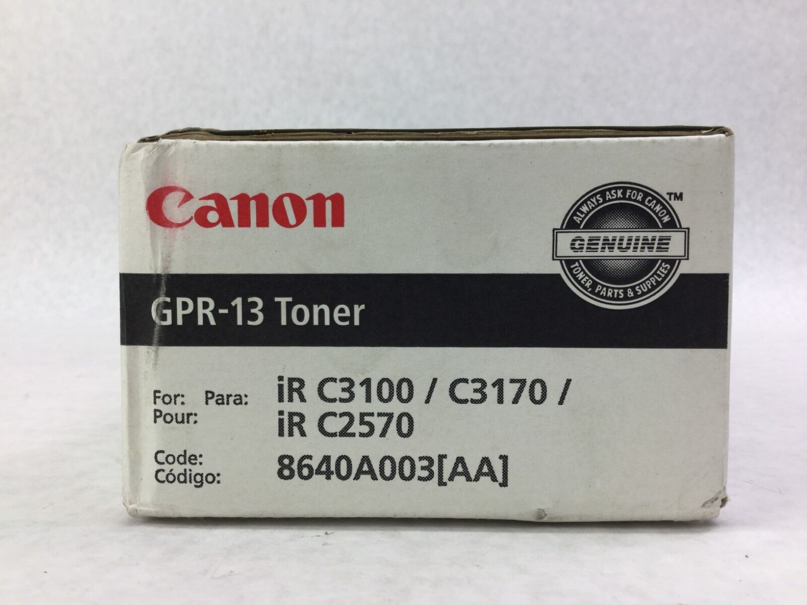 Genuine Canon GPR-13 Black Toner 8640A003  NIB