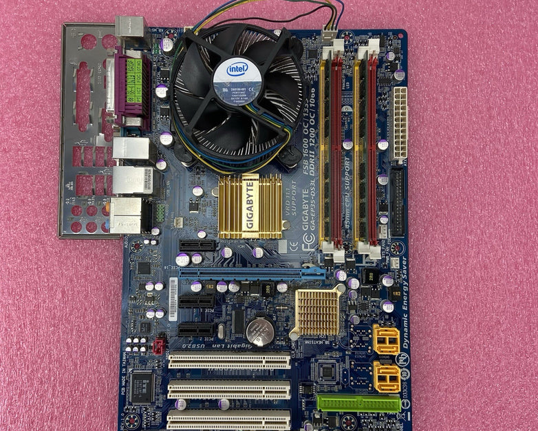 Gigabyte EP35-DS3L Motherboard Intel Core 2 Quad Q6600 2.4GHz 2GB RAM w/Shield
