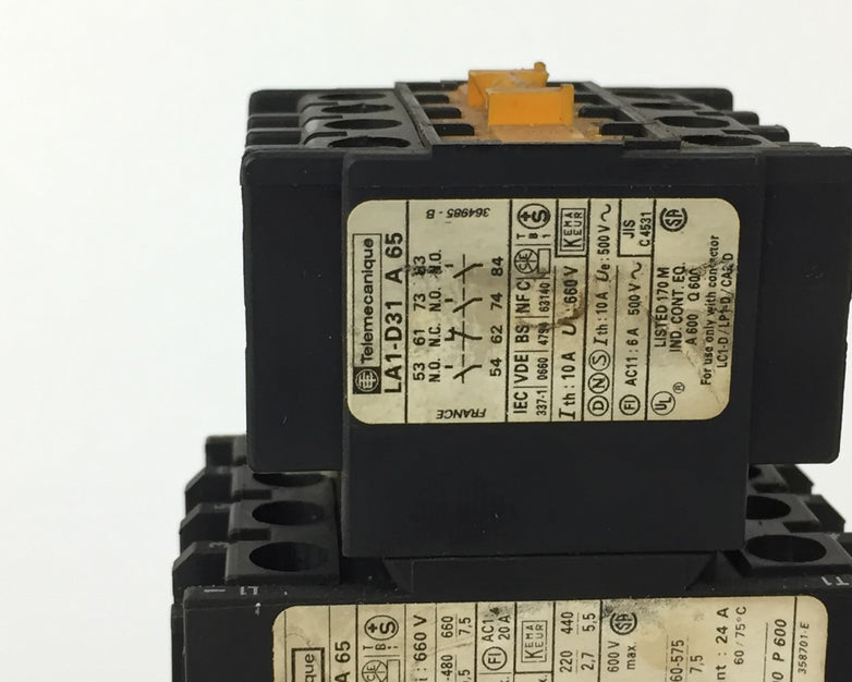 Telemecanique LC1-D123 LA1-D31 LA9-D221 Contactor