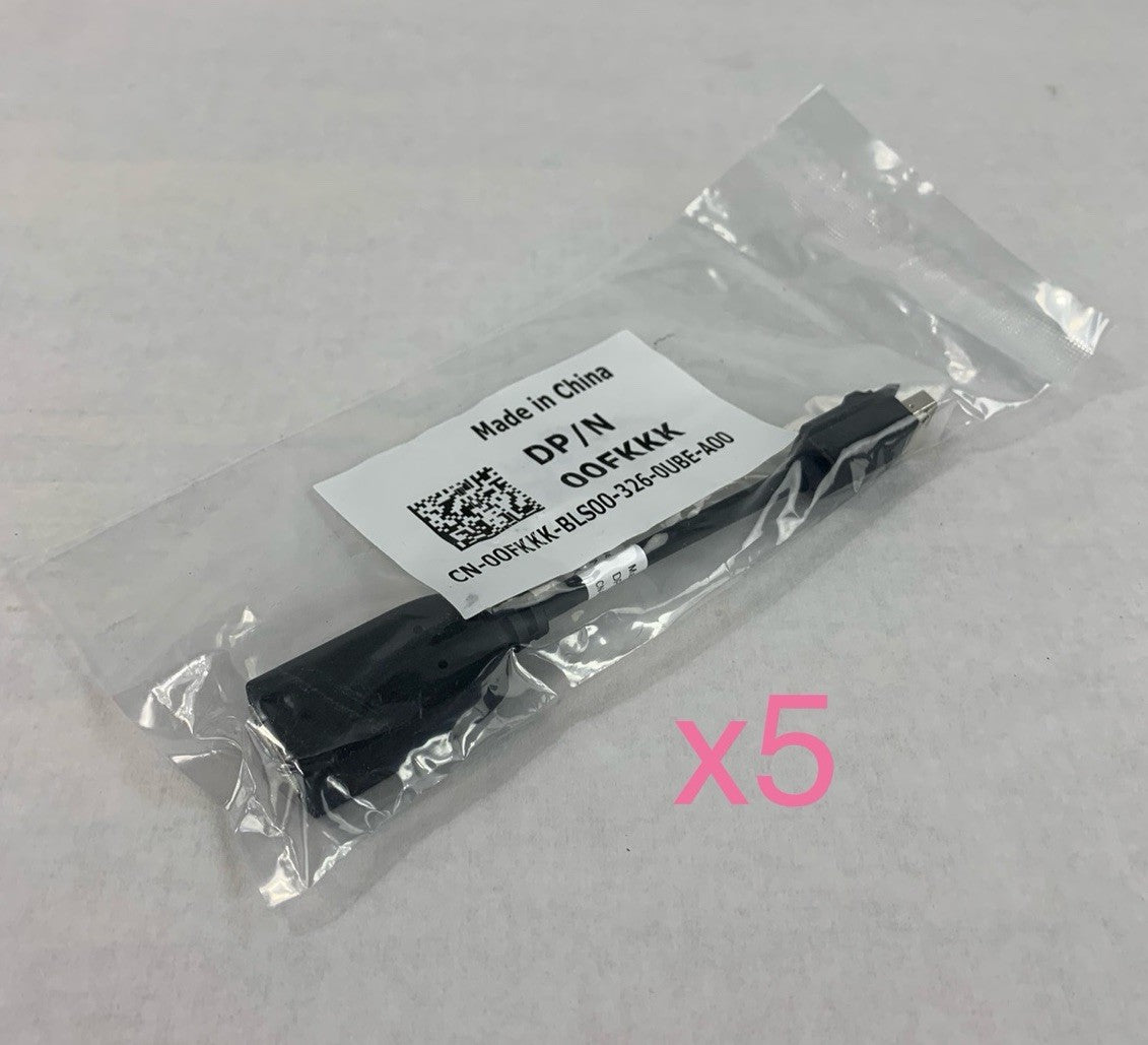 Dell 00FKKK Mini Displayport Male to Displayport Female Adapter Cable (Lot of 5)