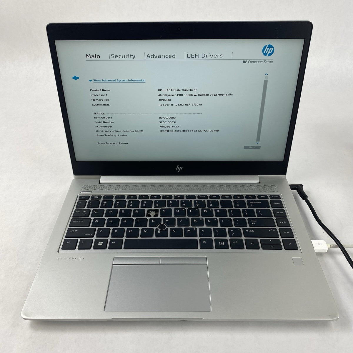 MT45 14" Ryzen 3 Pro - 3300 2.10 GHz 4GB RAM No SSD/OS/AC/BATT - Bad Keyboard2