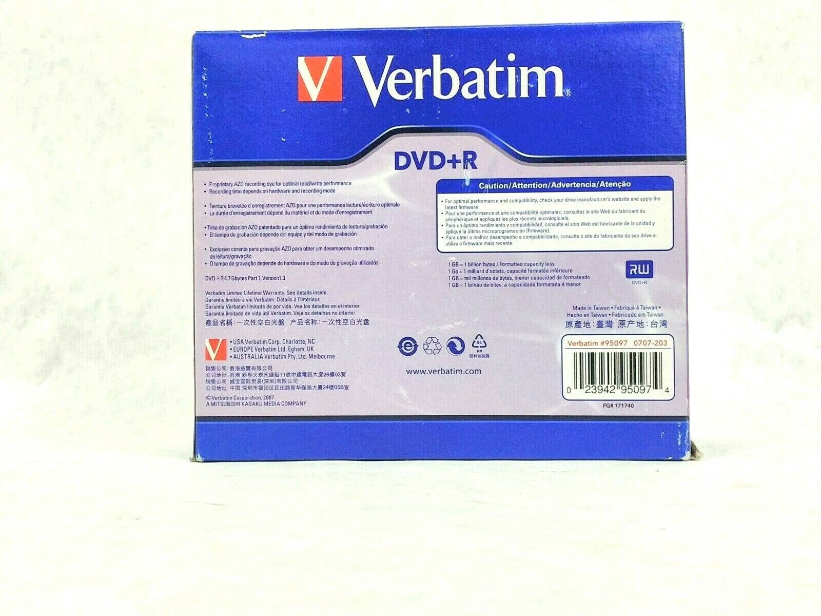 10 Pack DVD+R Recordable Verbatim 120 Min 4.7GB/16x In Jewel Case (Lot of 3)