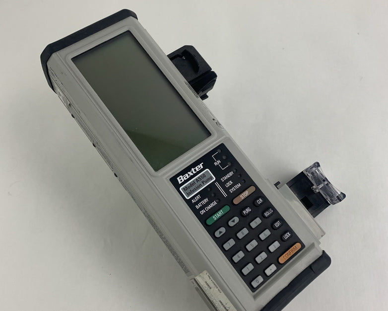 Baxter AS50 IM8550 Infusion Pump Powers On Factory Reset No Batteries No Charger
