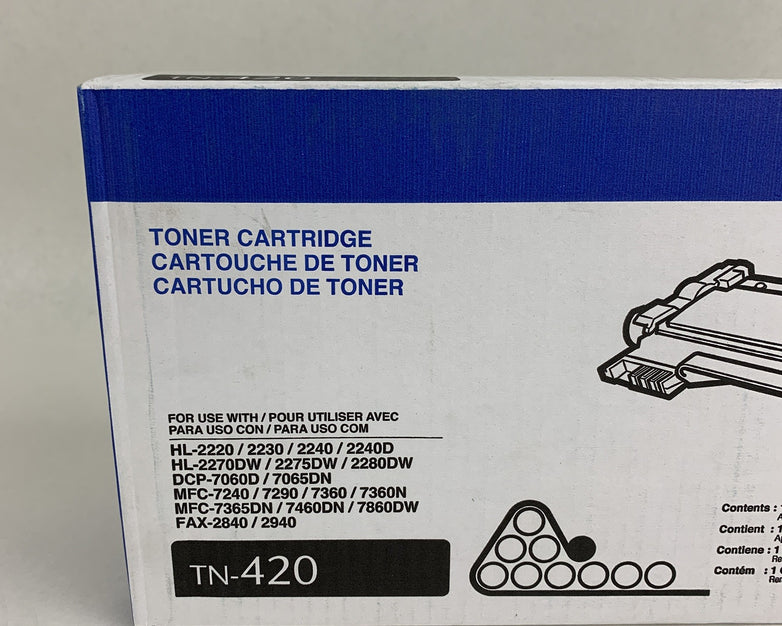 Brother TN-420 Black Toner Cartridge New OEM Sealed Box