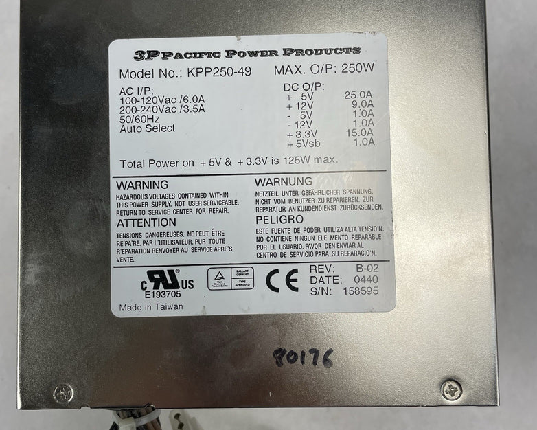 3P Pacific Power Products KPP250-49 250W AC / DC