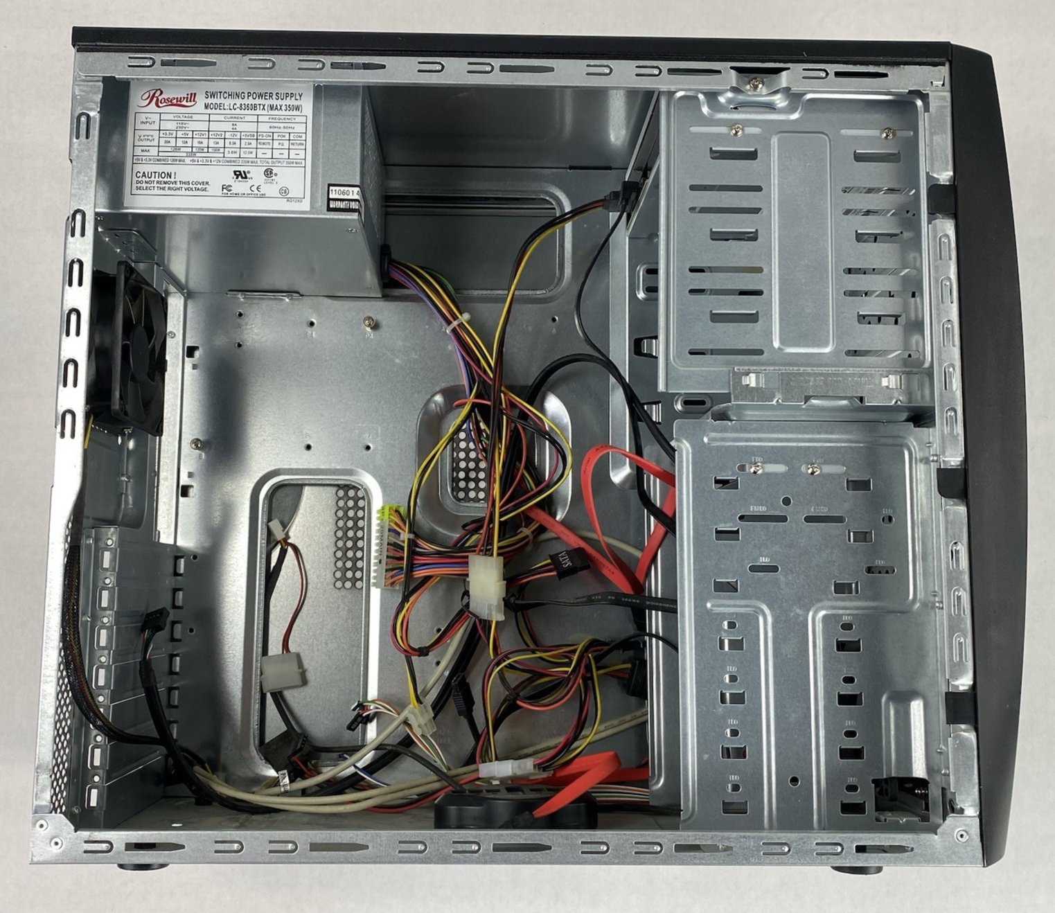 Rosewill R103A Black Steel ATX Mid Tower Computer Case with 350W Power Supply