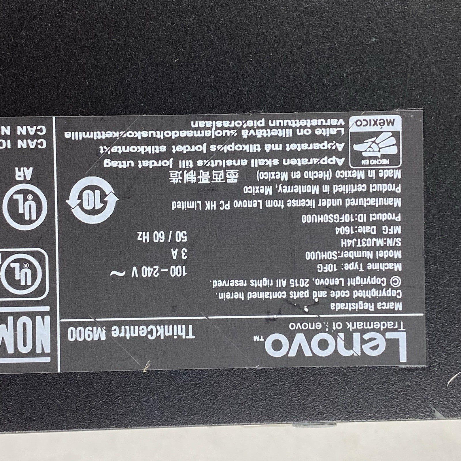 Lenovo ThinkCentre M900 SFF Intel Core i5-6500 3.2Ghz 8GB RAM No HDD No OS