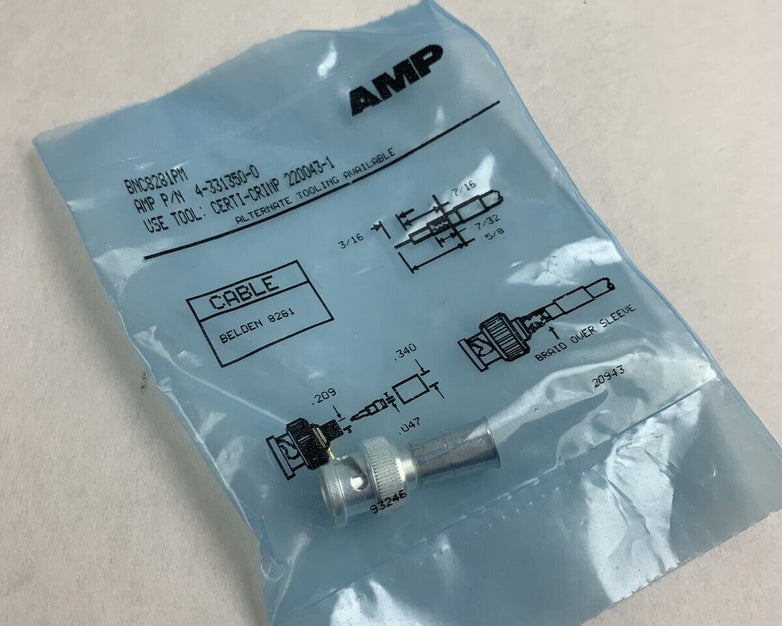 AMP 4-331350-0 BNC8281M Connector Coax BNC Crimp Plug Lot of 5 New