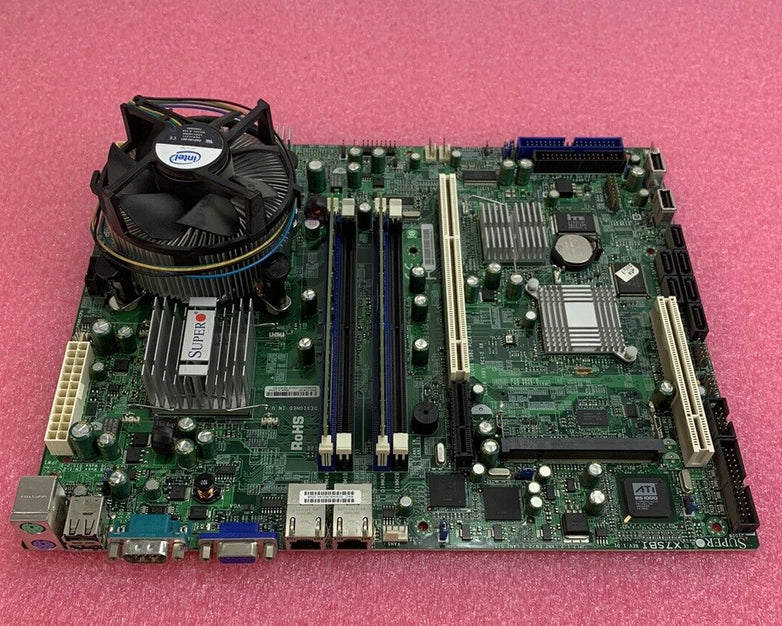 SuperMicro X7SBI Motherboard Intel Core 2 Quad Q6600 2.4GHz 4GB RAM w/ Shield