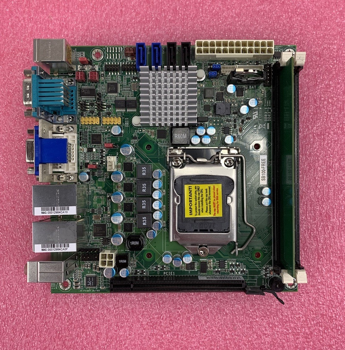 DFI SB100-NRM Motherboard No CPU 2GB RAM No Shield