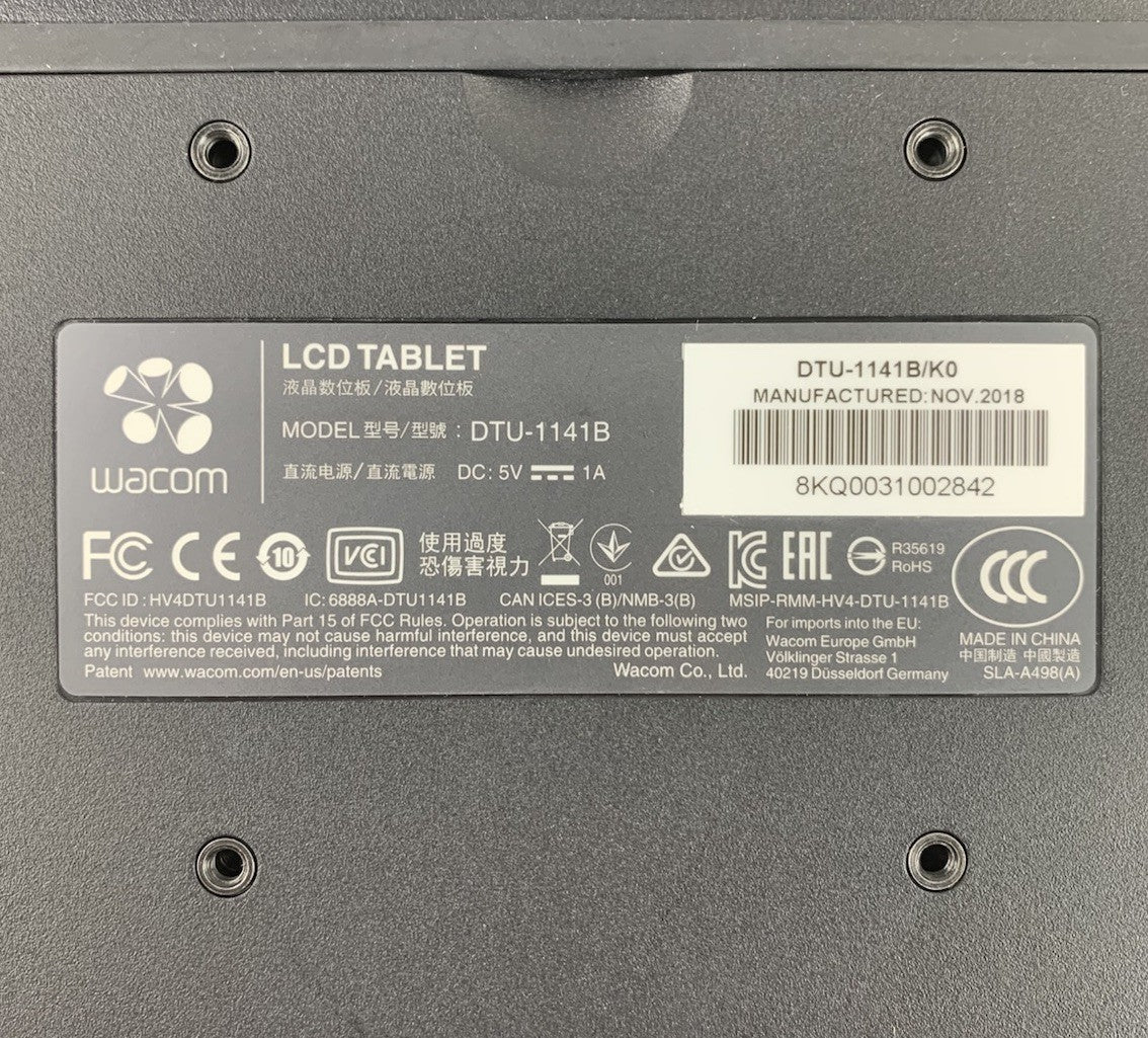 Wacom DTU-1141B 10.1" Full HD Drawing Tablet w/ Cord - Tested7