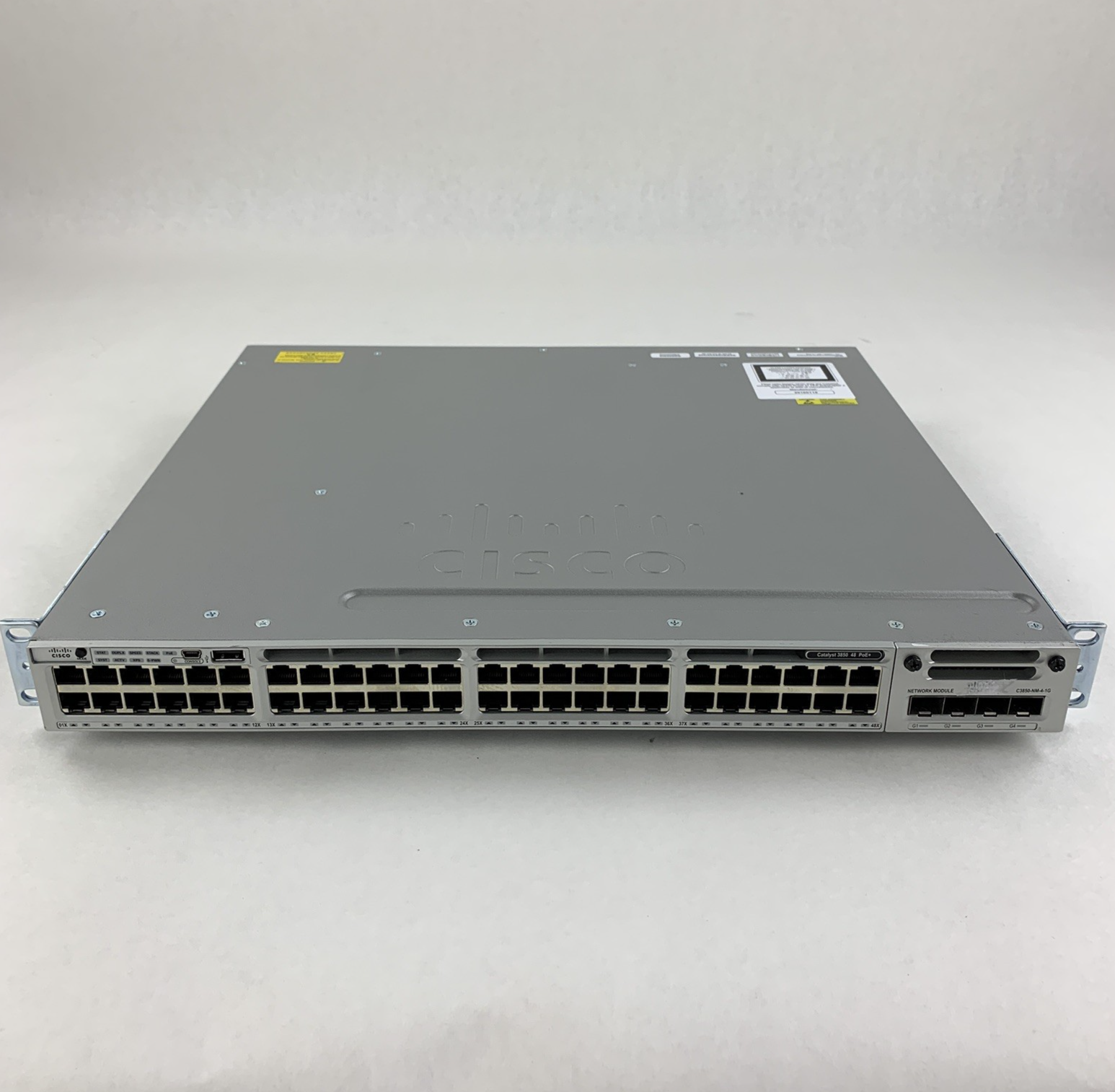 Cisco WS-C3850-48P-S V06 Catalyst 3850 w/ C3850-NM-4-1G Switch Tested Reset
