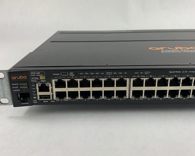 ARUBA J9729A 2920-48G 48 Port Switch W/Rack Ears Tested