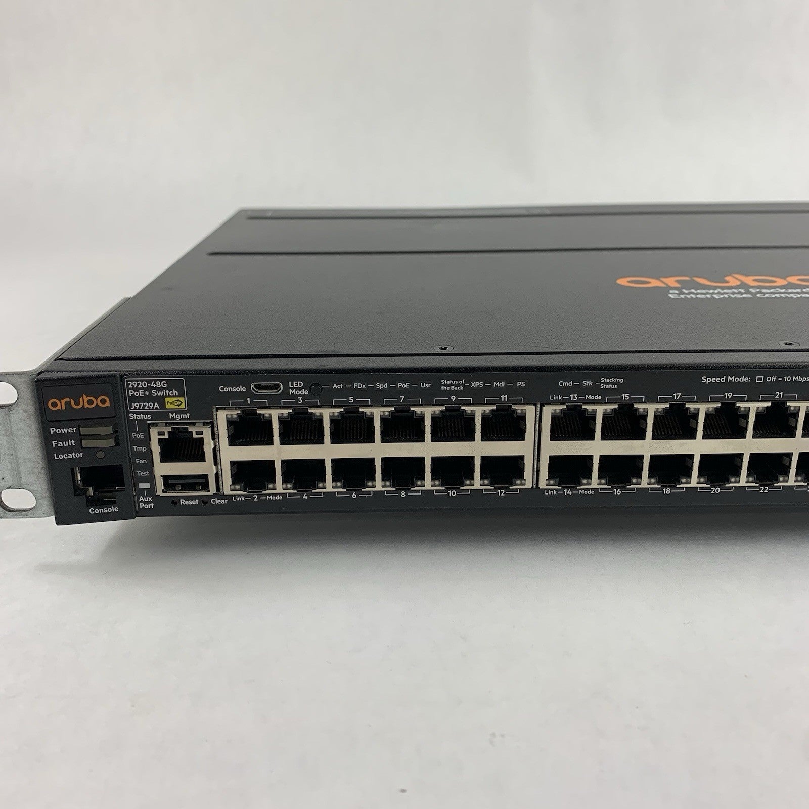 ARUBA J9729A 2920-48G 48 Port Switch W/Rack Ears Tested2
