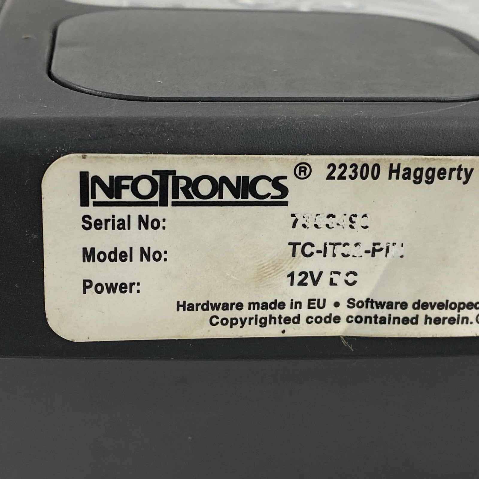 Infotronics Model TC-IT32-PIN Time Clock No Power Source