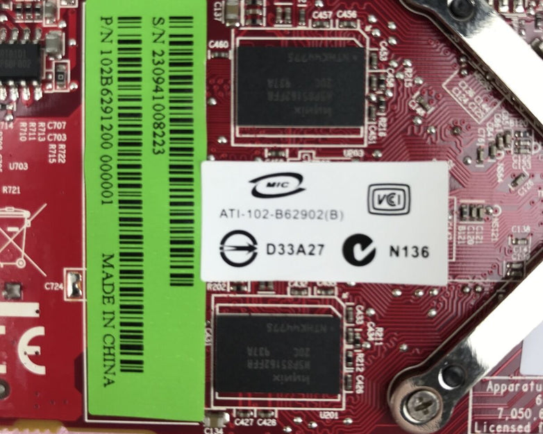 ATI Radeon HD 3450 PCIe Graphics Card AMD B629 Dell X398D DMS-59 (Lot of 2)