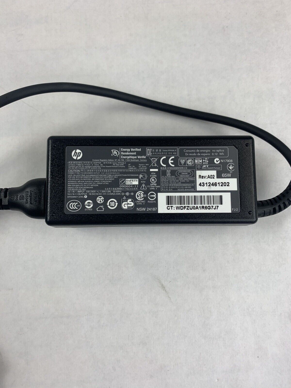 Lot of 2 HP PPP009L-E 19.5V 65W Power Adapter