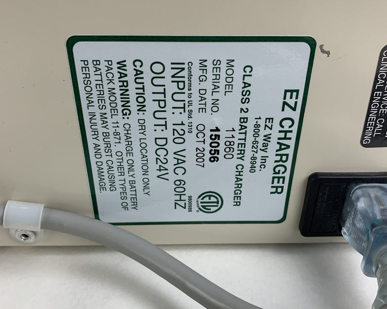 EZ Charger 11860 EZ LIFT Class 2 Battery Charger EZ Way Tested