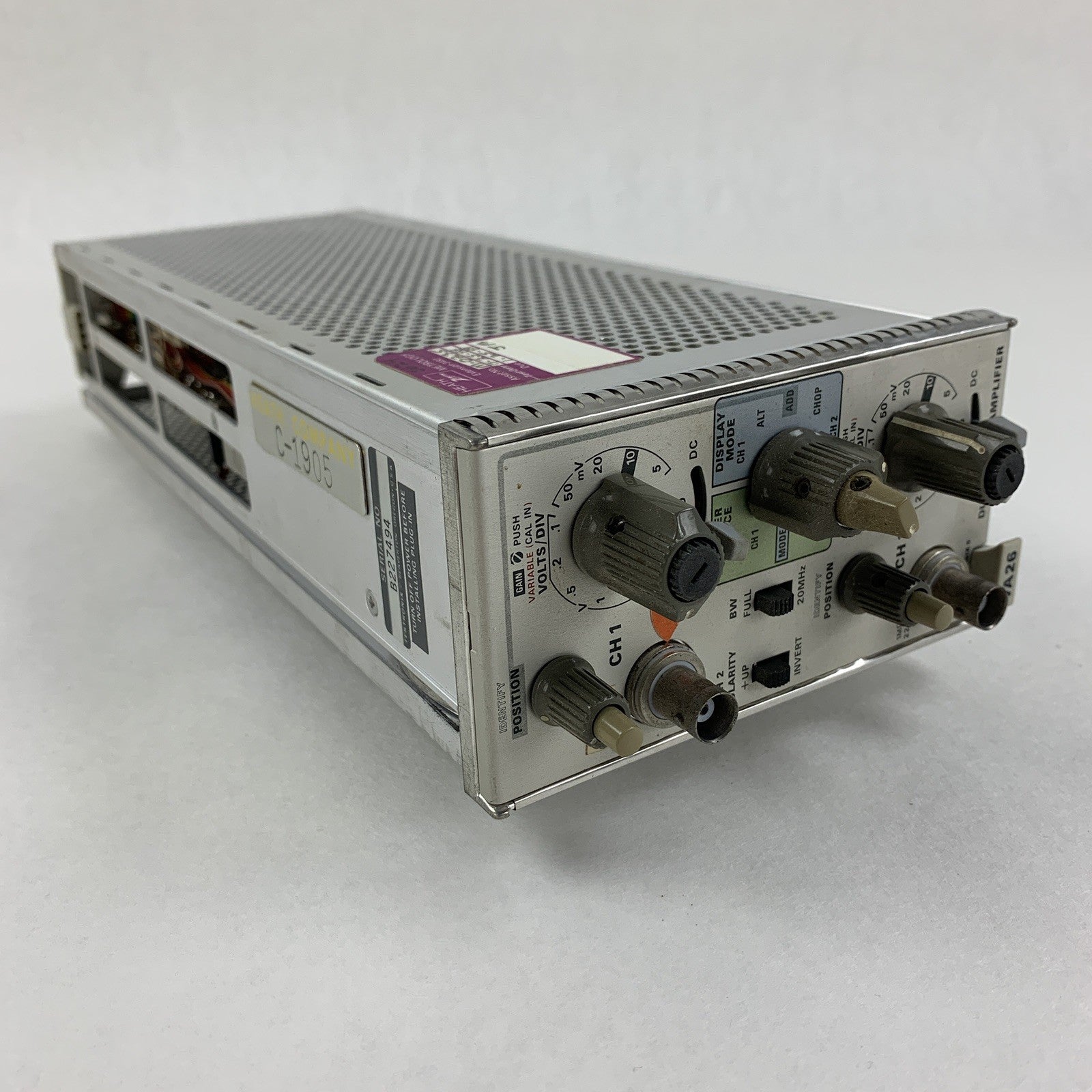 Tektronix 7A26 Dual Trace Amplifier Oscilloscope Plug-In Power Tested