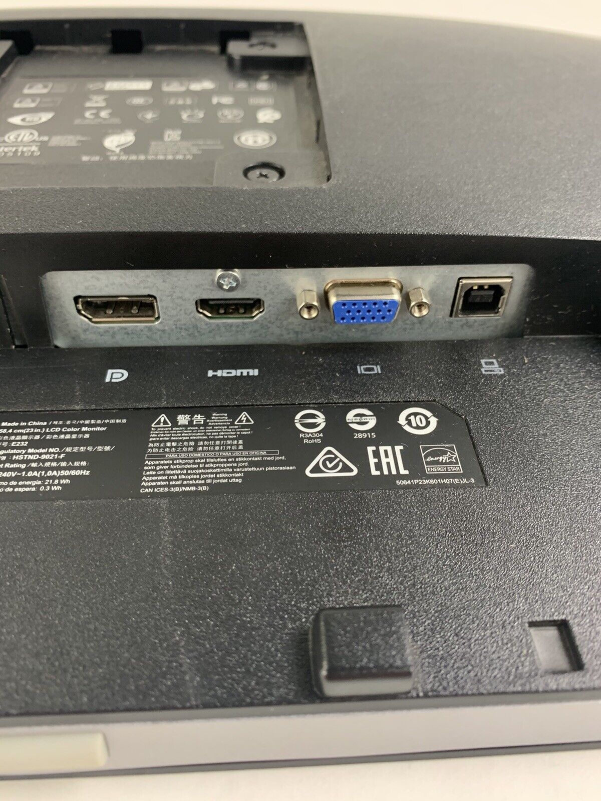 HP EliteDisplay E232 23" Widescreen HDMI LED Monitor 1920x1080 Grade B No Stand